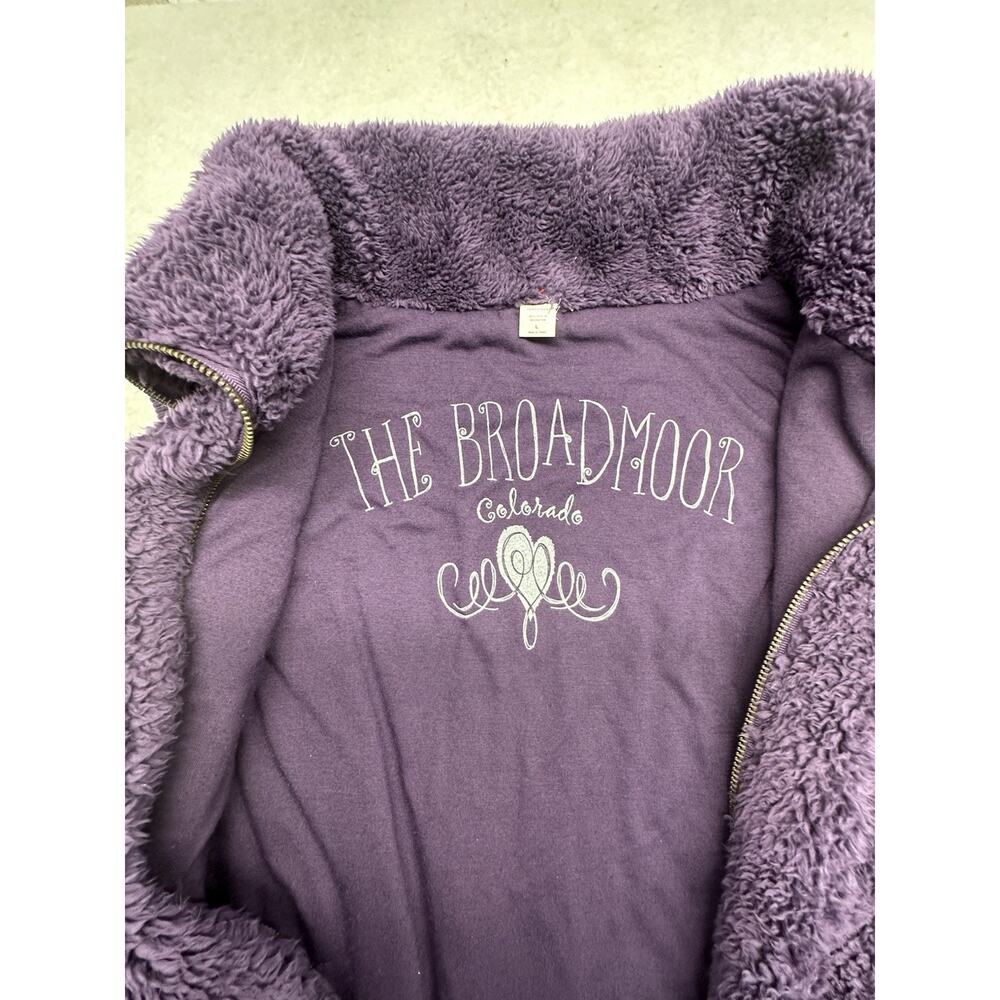 The Broadmoor Sherpa Womens Vest Size Large Purple High Collar MRSP $90 - Picture 6 of 8